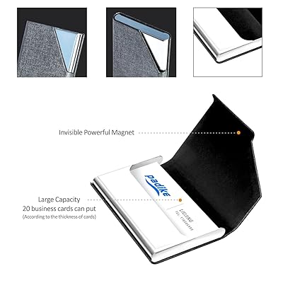 Business Card Holder Wallet : Amazon Com Maxgear Business Card Holder Business Card Case Pu Leather Name Card Holder Slim Business Cards Holder Wallet Professional Business Card Carrier Slim Metal Pocket Card Holder With Magnetic Shut Black : Tinin carbon fiber wallet, slim minimalist wallet, rfid blocking front packet, aluminum metal wallet & business card holder billfolds for men.