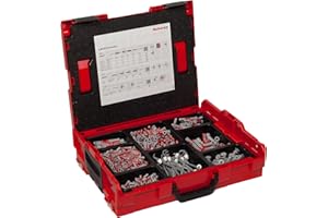 fischer L-BOXX 102 PowerFast II PH DuoLine Assorted Box 833pcs (770x DuoPower, 45x DuoBlade, 18x DuoTec) Standard Fasteners for All Building Materials Safe and Convenient Transport