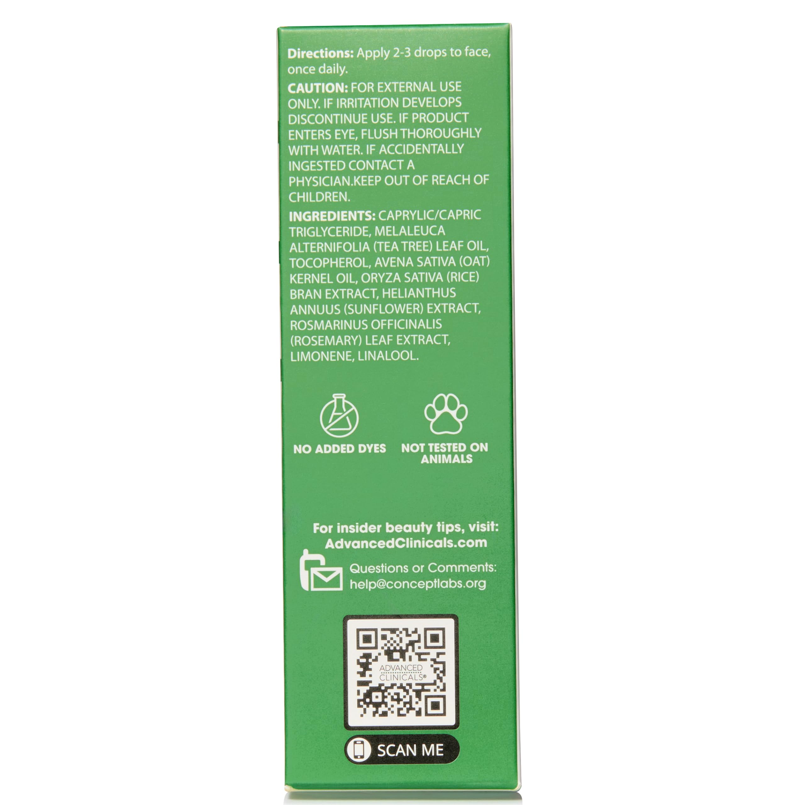 Advanced Clinicals Tea Tree Oil For Skin Facial Serum | Tea Tree Serum For Face With Vitamin E + Botanicals To Help Improve Appearance Of Large Pores & Skintone For Smoother Looking Skin, 1.8 Fl Oz