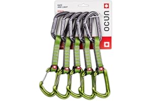 OCUN Hawk Quickdraw Combi & Wire PA 16 Carabiner 5-Packs for Rock and Alpine Climbing