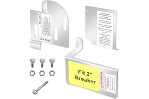 QYZZRS Generator Interlock Kit Compatible with Square D Electric HOMCGK2C Homeline Cover Generator and QOM2 Frame Size Main Breaker,for Use on Indoor QO 150 Amp-225 Amp Main Breaker. (Fixed Bracket 2 in)