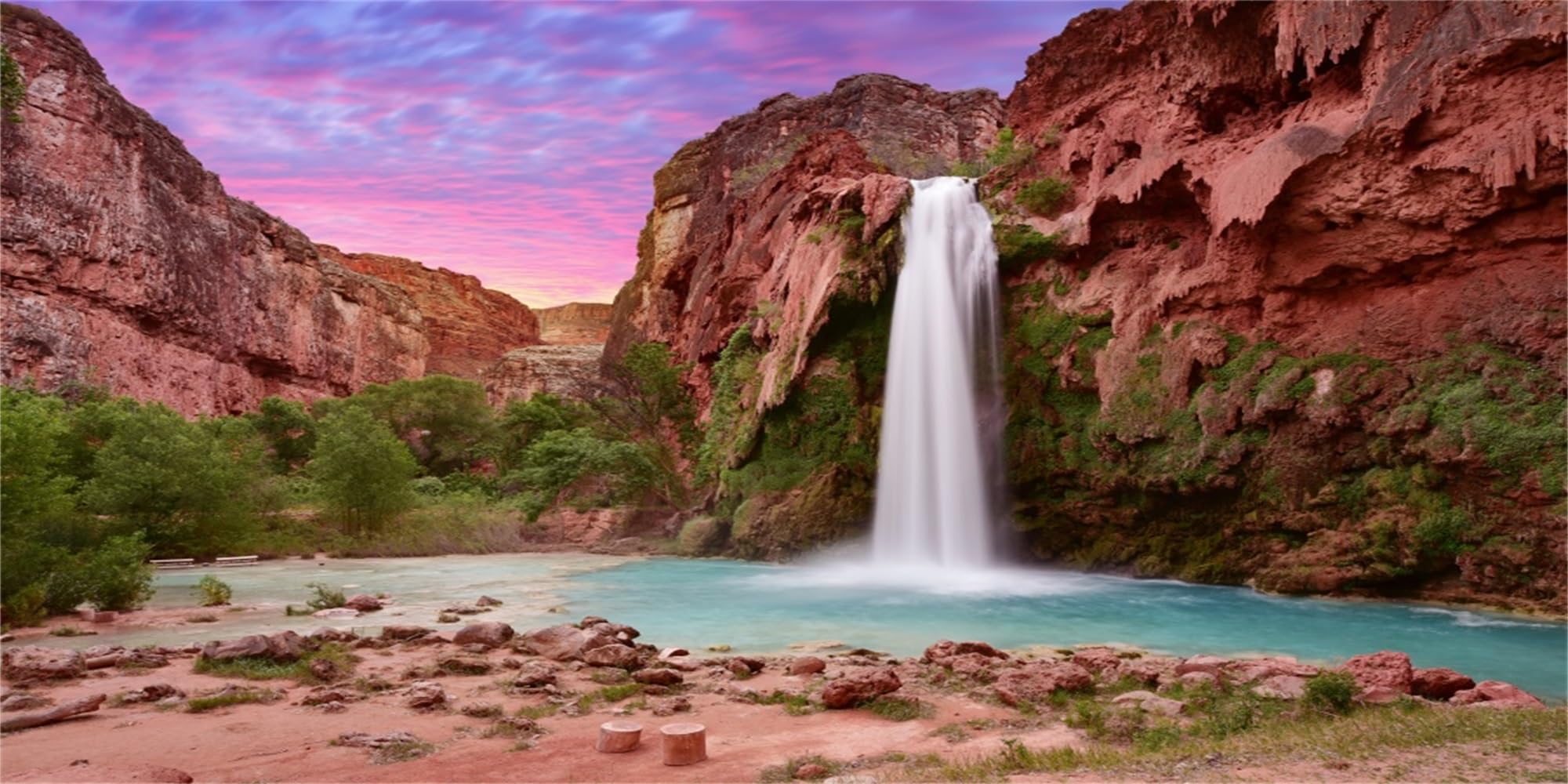 MIRRORANG 120x61cm Reptile Habitat Background Sunset Mountain Waterfall Terrarium Background Vinyl Background