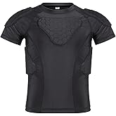 Diamemon Youth Padded Compression Shirt Rib Protector for Football Protective Gear Baseball Padded Shirt Kid Child Boys