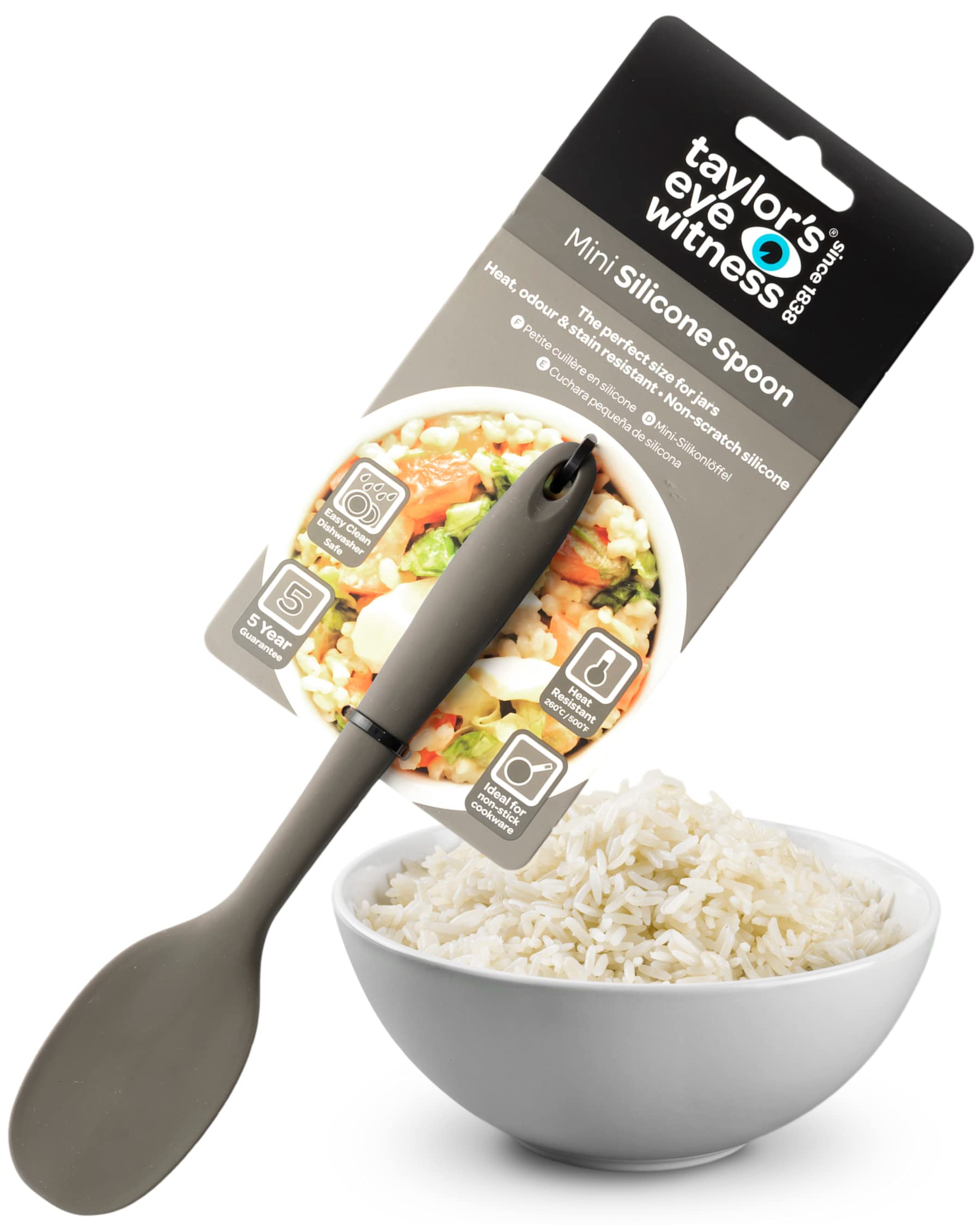 Taylors Eye Witness Mini Silicone Grey Stirring Spoon — image 1