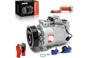A-Premium A/C Compressor with Clutch Compatible with Audi Q7 3.6L 2007-2010, Volkswagen Touareg 3.2L 3.6L 2006-2017