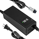 YZPOWER 58.8V 2A Lithium Battery Charger for 52V 14S Li-ion Batteries 3 Prong GX16-3 12mm Connector,Power Chager Adapter with Display and Built-in Fan