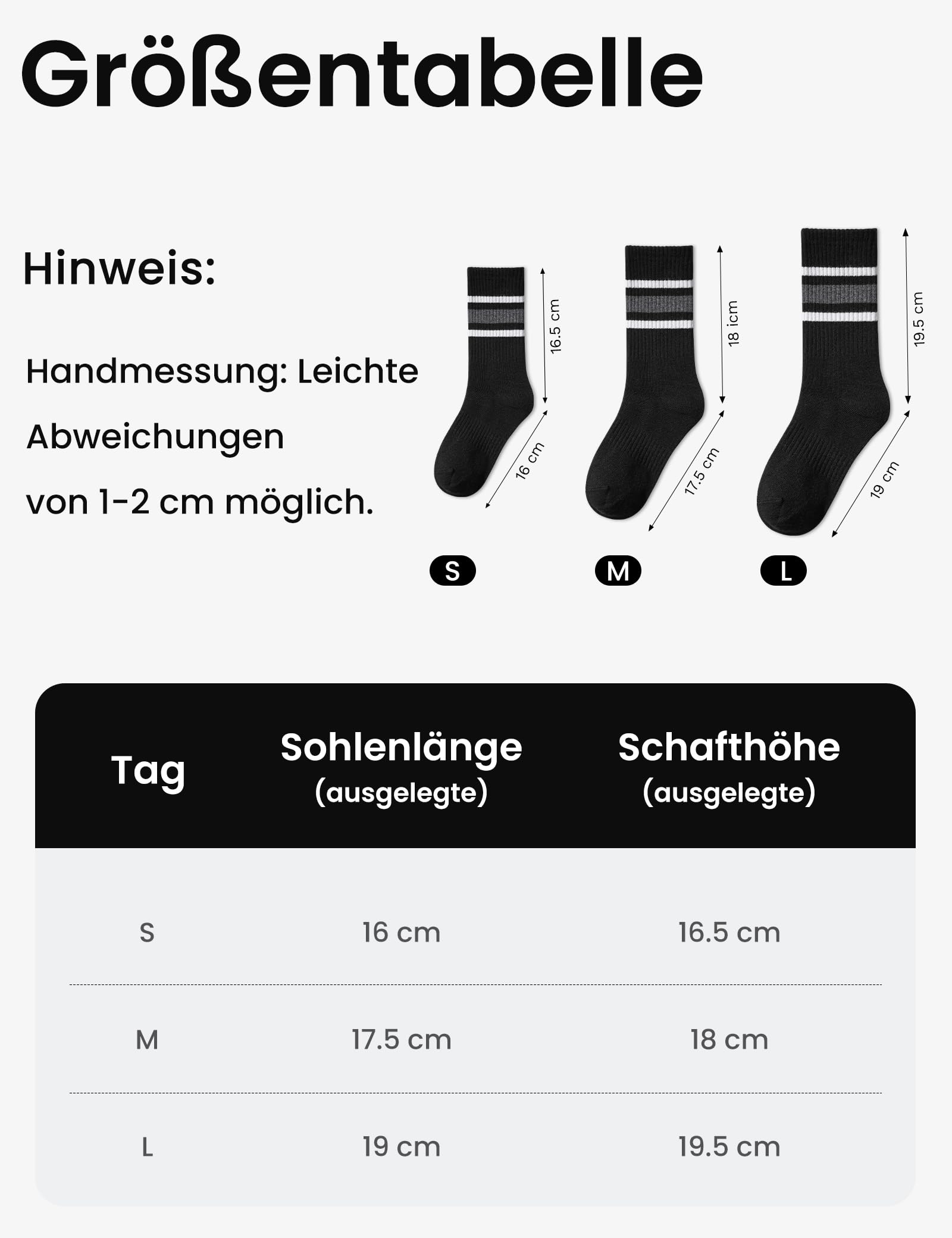 Auranso 6 Paar Socken Jungen Tennissocken Kinder Sportsocken Kindersocken Mädchen Baumwolle Socke für Kinder 4-14 Jahren 27-38, Schwarz, 35-38 6