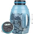 X-Large Piggy Bank for Adults, Vcertcpl Digital Counting Bank with LCD Counter, 2.8L Capacity Coin Bank Money Jar, Designed for All US Coins (Blue2)