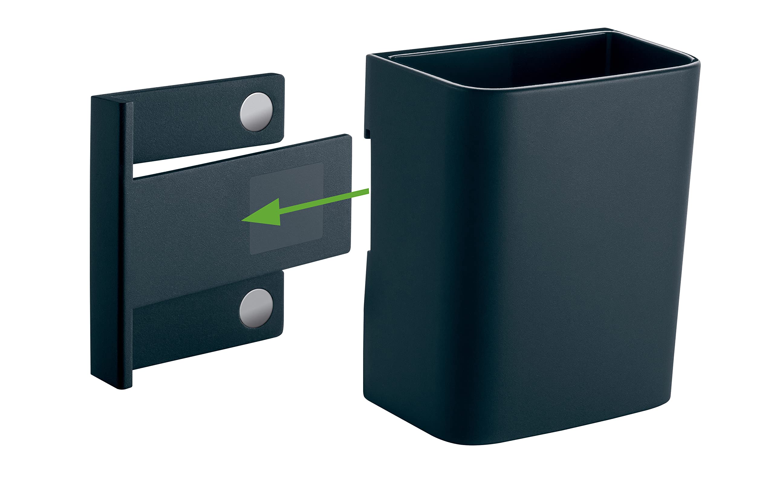 SIGEL GL801 Small Pen Pot, 7.5 x 9.4 x 5 cm, for Glass magnetic Boards, anthracite