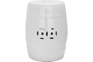 SAFAVIEH Modern Ming Ceramic Decorative Garden Stool, White