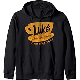 Gilmore Girls Luke's Diner Stars Hollow Distressed Sign Zip Hoodie