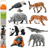 Safari Ltd. Asian Animals Toob - 8 Mini Animal Figurines Toy Set for Kids | 8 Mini Figurines, 1.25 to 3.75 Inches Tall, Ages 3+, Safety Tested, BPA Free PVC, Cake Toppers, Dioramas, Party Favors