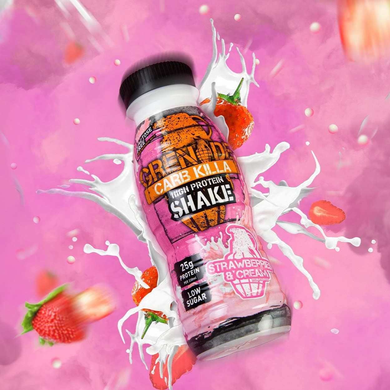 Grenade High Protein Shake, 8 x 330 ml - Strawberries and Cream (Packaging May Vary), 330 ml (Pack of 8) - Image 5