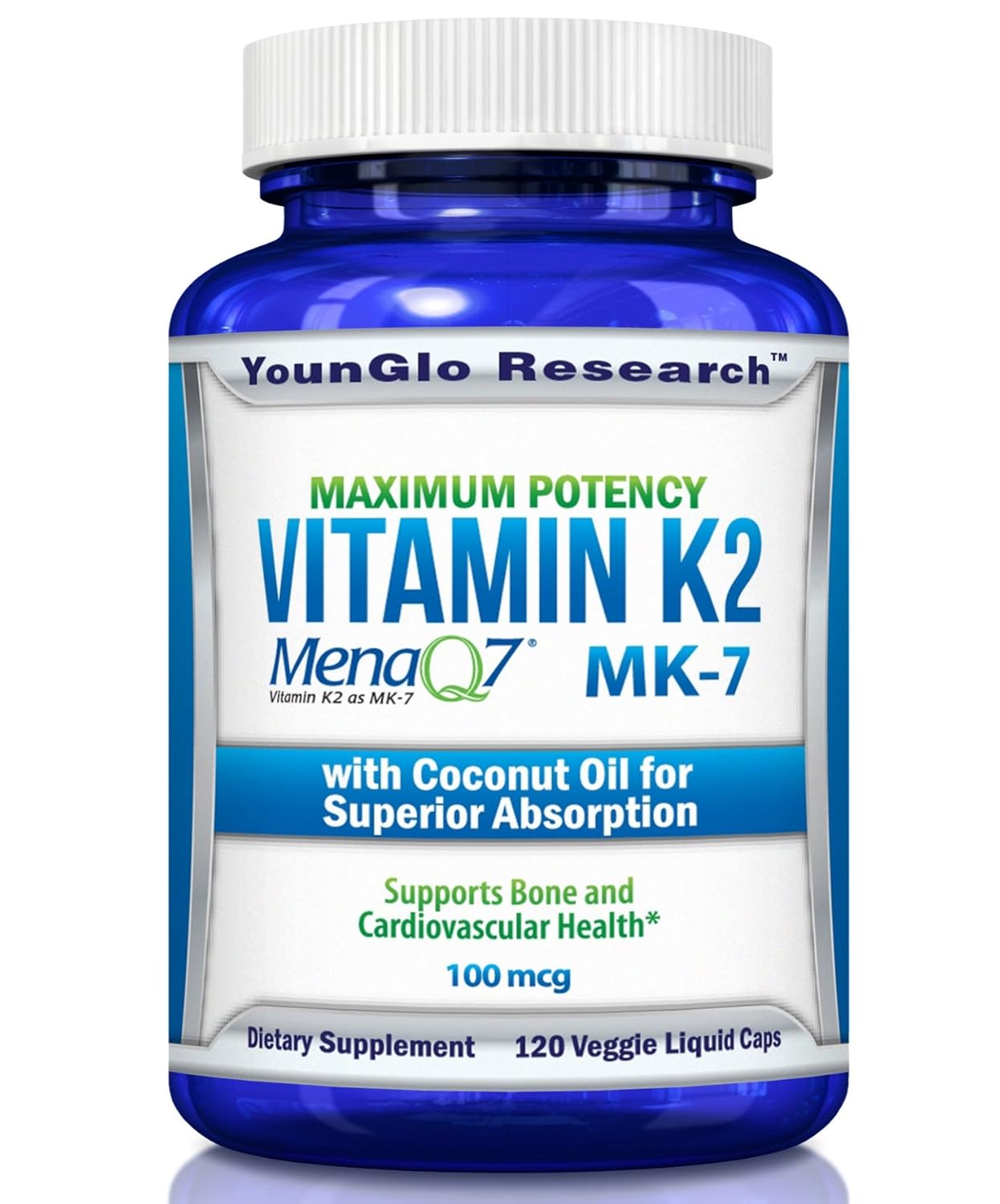 Vitamin K2 MK7 MenaQ7 and Coconut Oil 120 Vegetarian Caps 646437515504 eBay