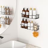 HapiRm Shower Shelf No Drill 2 Pack Black Stainless Steel 4 Hooks view 7