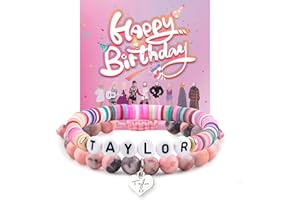 ZZLTAWS Taylor Birthday Gifts Bracelets, Taylor Merch, Taylor Bracelet and Birthday Card are the Best Birthday Gifts for Girls, Women, wife, Daughter, Granddaughter, Bestie, Sister