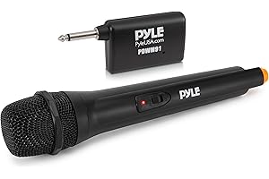 Portable VHF Wireless Microphone System - Professional Battery Operated Handheld Dynamic Unidirectional Cordless Microphone T