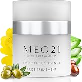 MEG 21 Smooth Radiance Moisturizer Face Cream &ndash; Anti-Aging Face Cream for Wrinkles &amp; Skin Care with Patented SUPPLAMINE &ndash; Day/Night Facial Moisturizer for Women &amp; Men, Helps Reduce Fine Lines (1.7 oz)