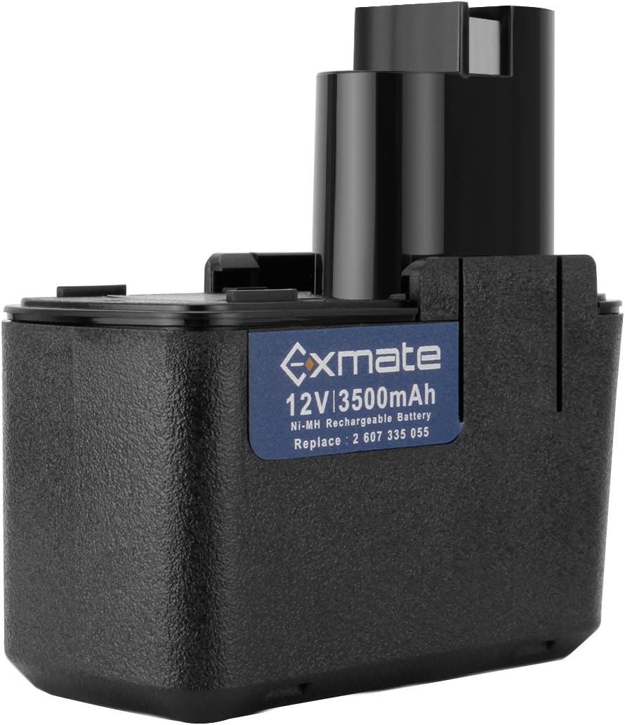 Exmate 12V 3.5Ah Battery for Bosch PSR120 3300K BAT011 BH1214H BH1214L BH1214MH 2607335055 2607335081 2607335055 2610910405 2607335071