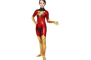 Xyjrnjvh Superhero Cosplay Costume for Womens Halloween Full Set Bodysuits Zentai 3D Style Jumpsuit