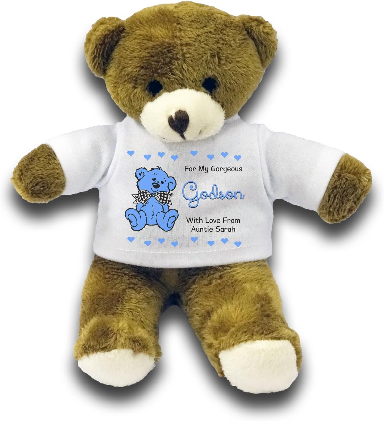 Personalised Godson Bear Gift 7" Teddy Bear - Blue
