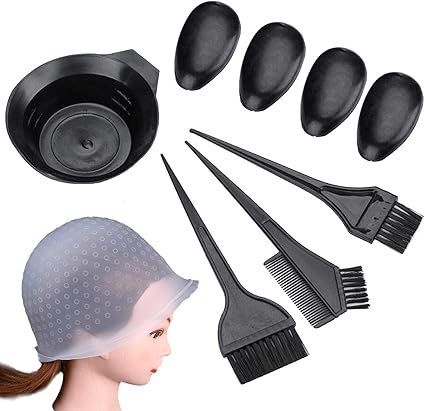 10 Pack Hair Dyeing Kit Hair Coloring Set Coloring Brushes Bowl Dye Comb Salon Hair Color Dye Tint Tool Hairdressing Kit Amazon Co Uk Beauty