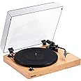 Fluance RT82 Reference High Fidelity Vinyl Turntable Record Player with Ortofon OM10 Cartridge, Speed Control Motor, High Mass MDF Wood Plinth, Vibration Isolation Feet - Bamboo