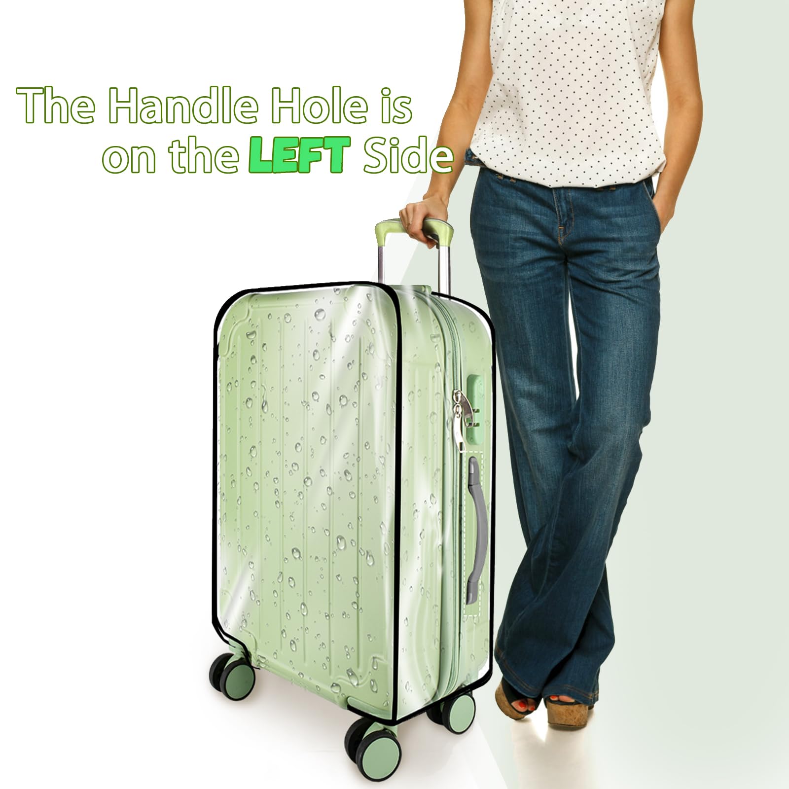 3 Pieces Thicken Clear Luggage Cover Protector, 20