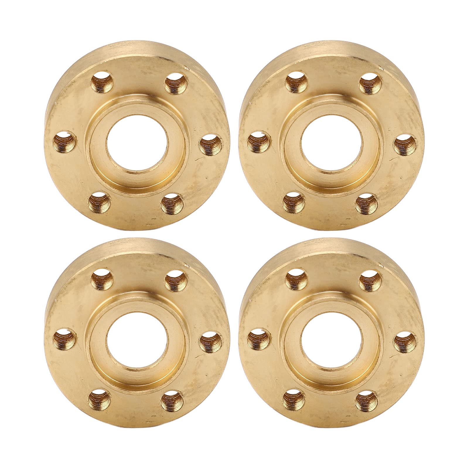 RiToEasysports 4PCS RC Wheel Hex Hub Adapter, 1.9 2.2in Rustproof Widen Brass Wheel Weights for RC Crawler (6mm) Car Model Accessories