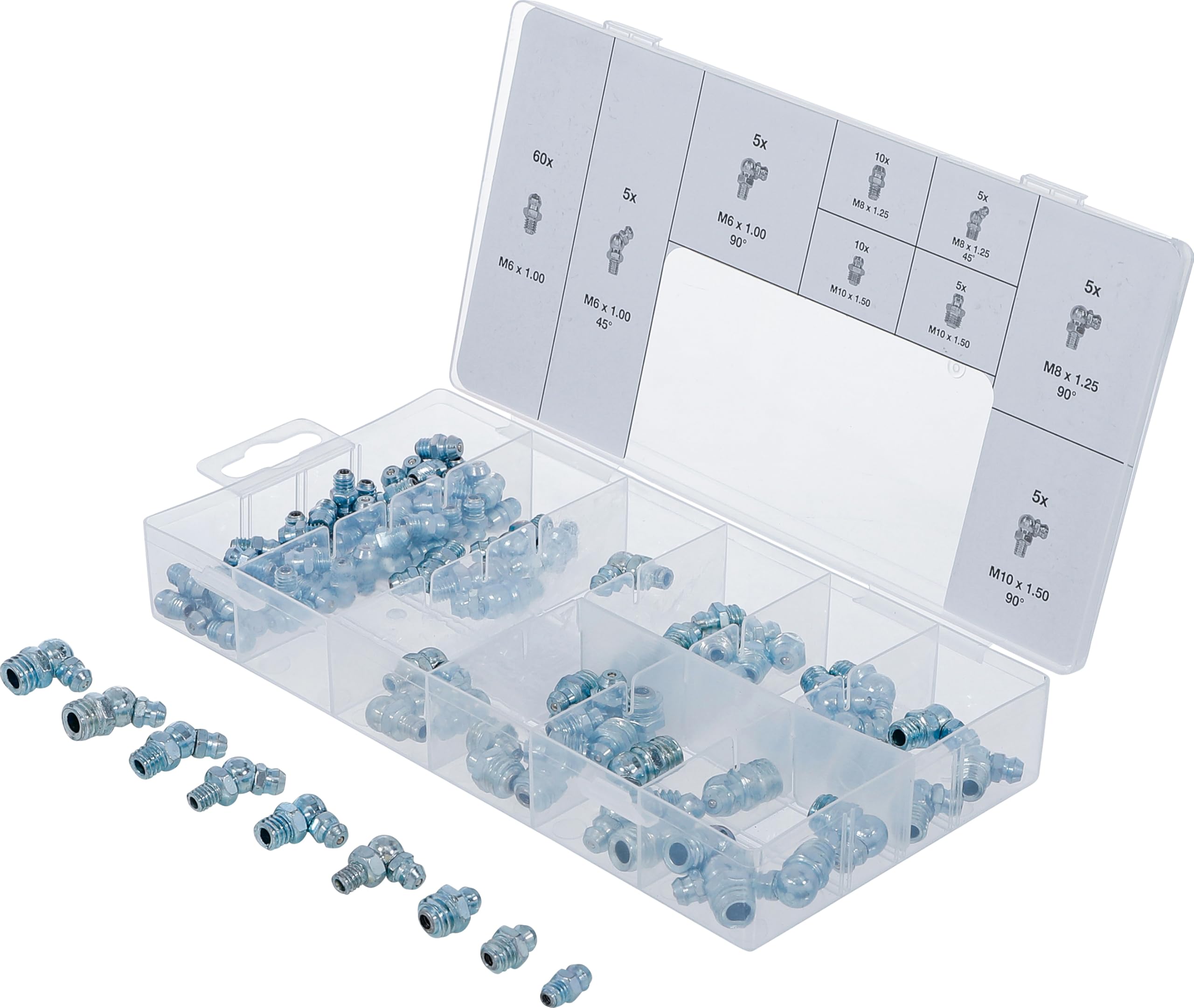 BGS 8065 | Grease Nipple Assortment | 110 pcs.