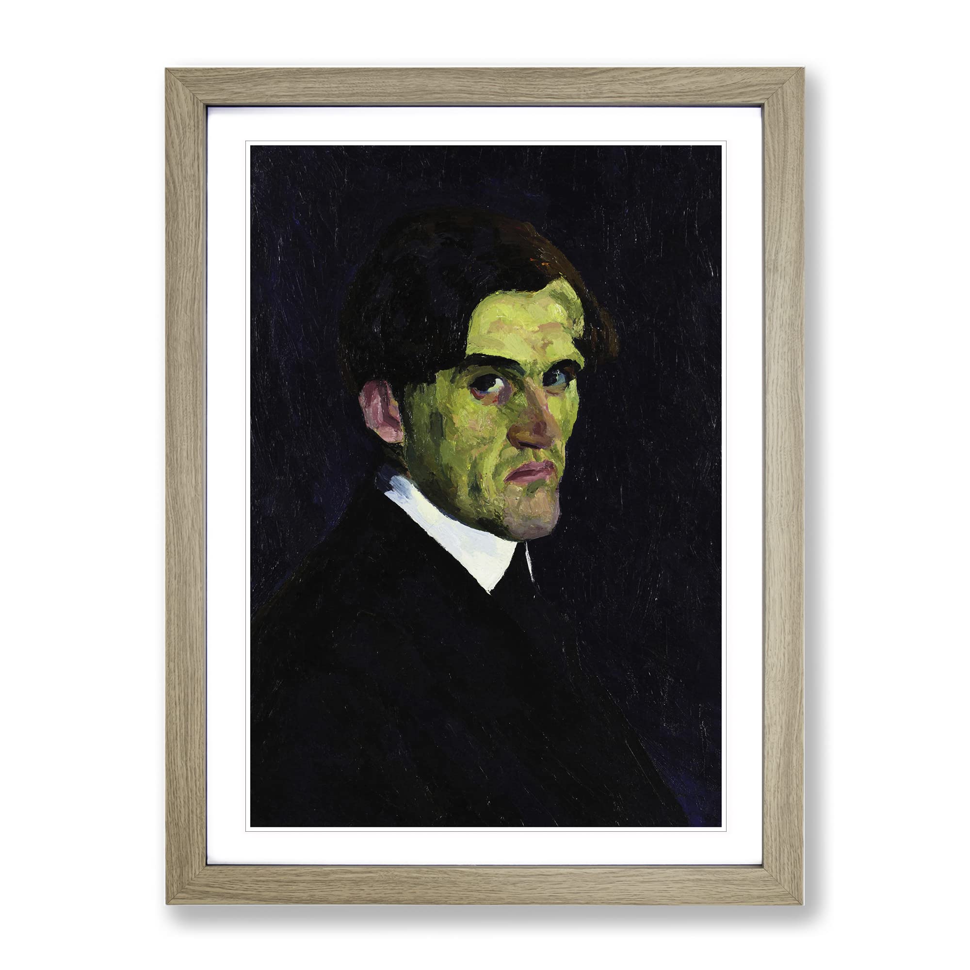 Giovanni Giacometti Zaccaria Giacometti Classic Painting Framed Wall Art Print, Ready to Hang Picture for Living Room Bedroom Home Office Décor, Oak A4 (34 x 25 cm)