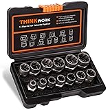 THINKWORK Bolt Extractor Set, 13+1 Pieces Impact