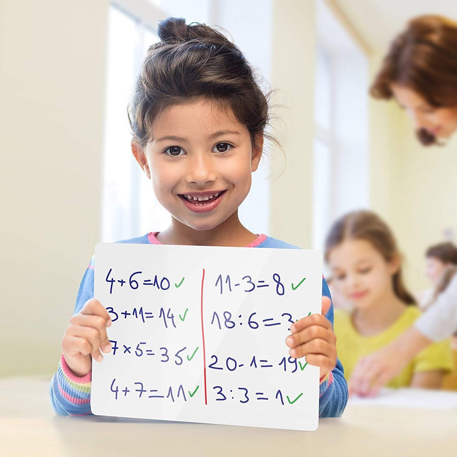 Dry Erase White Board 9"X12" Wipe Off Lap Board (Blank Dry Erase Board) : Office Products