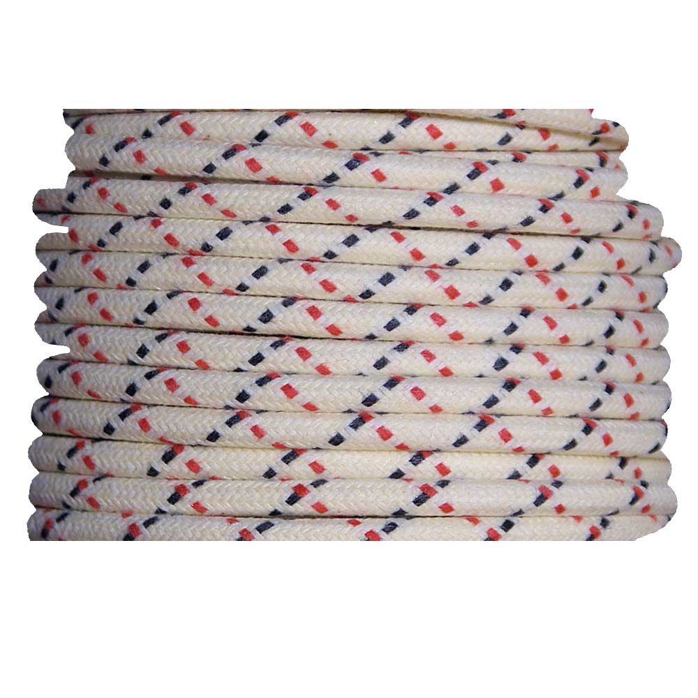 Cloth Braided Primary Wire White with Black and Red