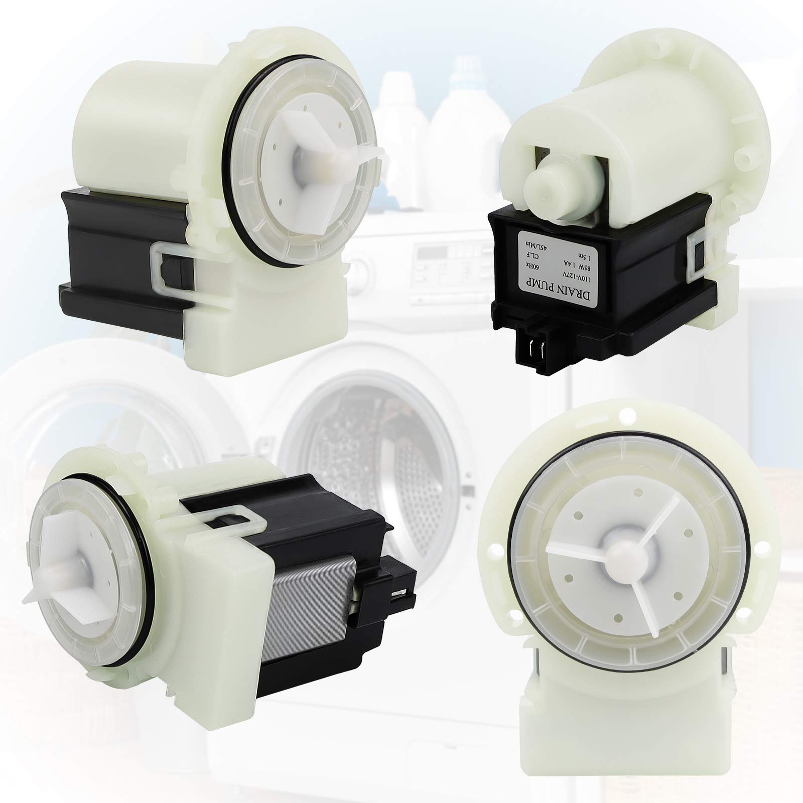 280187 8181684 Washer Drain Pump Motor - Compatible with Whirlpool Duet, May tag Epic and Ken more HE Front Loading Washing Machines-2 Year WARRANTY By TOMOON