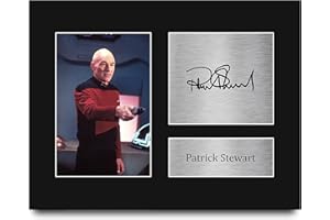 HWC Trading Patrick Stewart Star Trek Picard Gifts USL Printed Signed Autograph Picture for TV Show Fans - US Letter Size