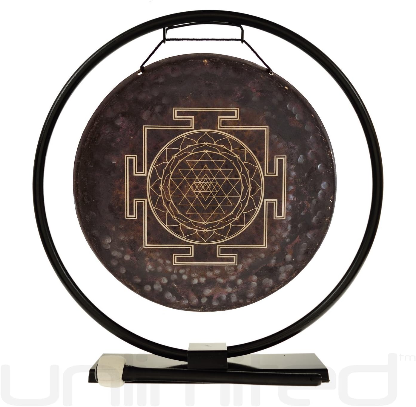 14" Sri Yantra Gong on the Au Courant Stand
