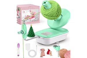 DOUBLECARE Electric Yarn Winder for Crocheting High Speed, Upgrade Three Gears Adjustable 4-10oz Large Capacity Automatic Yarn Ball Winder, Yarn Spinner, The Helper for Knitting Enthusiast, Green