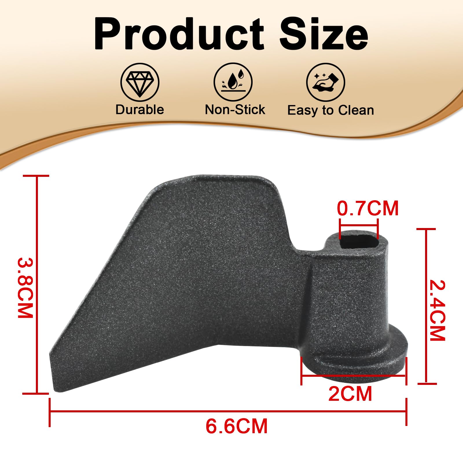 MARRTEUM 2 Pcs Bread Maker Kneading Paddle, Stainless Steel Non Stick Bread Machine Paddle Mixing Kneading Blade Replacement for Most Bread Maker (Black)