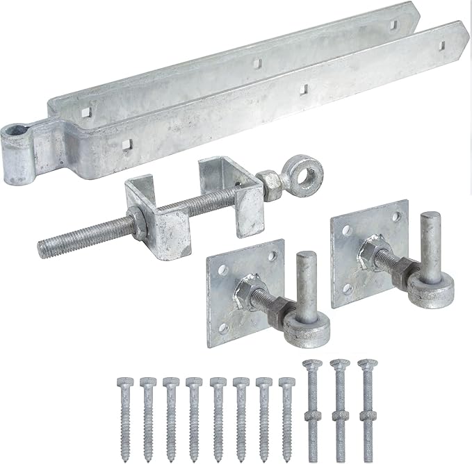 Adjustable 24" Double Strap Gate Hinge Set Amazon.co.uk DIY & Tools