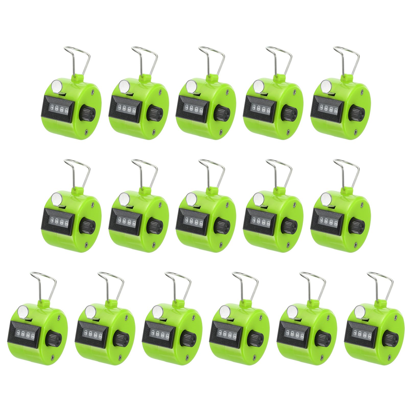 PATIKIL Clicker Counter, 16 Pcs 4 Digit Mechanical Handheld Tally Click Pitch Counter for Coaching Knitting, Golf, Lap, Fishing, Green