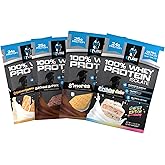 eFlow Nutrition Whey Protein Sample Variety - Isolate Protein Powder Samples, Low Calorie, Fast-digesting, Premium Quality, Travel Packs, Low Carb (4 Pack)