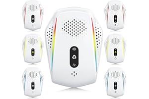 SUCGLES [2025 Upgraded] Ultrasonic Insect & Pest Indoor Repeller, Plug-in Control Electronic Repellent for Rodent, Mouse, Roach, Mice, Rat, Ant, Mosquito, Spider, Bug – 3 Mode Switching, 6 Pack (White)