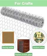 vensovo Galvanized Chicken Wire Mesh 35cm x 8m 1 inch Hex Garden Fence view 7