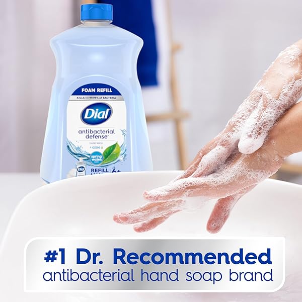 DIAL ANTIBACTERIAL FOAMING HAND SOAP REFILL, SPRING WATER, 52 FL OZ (PACK OF 1)