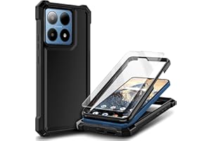 WDHD Designed for Boost Summit 5G Case with [Tempered Glass Screen Protector], Full-Body Protective Shockproof Rugged Bumper Cover Phone Case for Boost Mobile Summit 5G (Black)