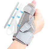CURECARE Thumb Brace, New 2 in 1 Thumb Spica Splint Right &amp; Left Hand (S/M) | 3 Level Stability, Removable Thumb Splint, Day&amp; Night Support, Breathable&amp; Lightweight, For CMC, De Quervain&rsquo;s, Trigger Thumb