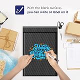 Switory 25Pack Padded Bubble Mailers Black 26.7x38cm Self-Adhesive Envelopes view 4