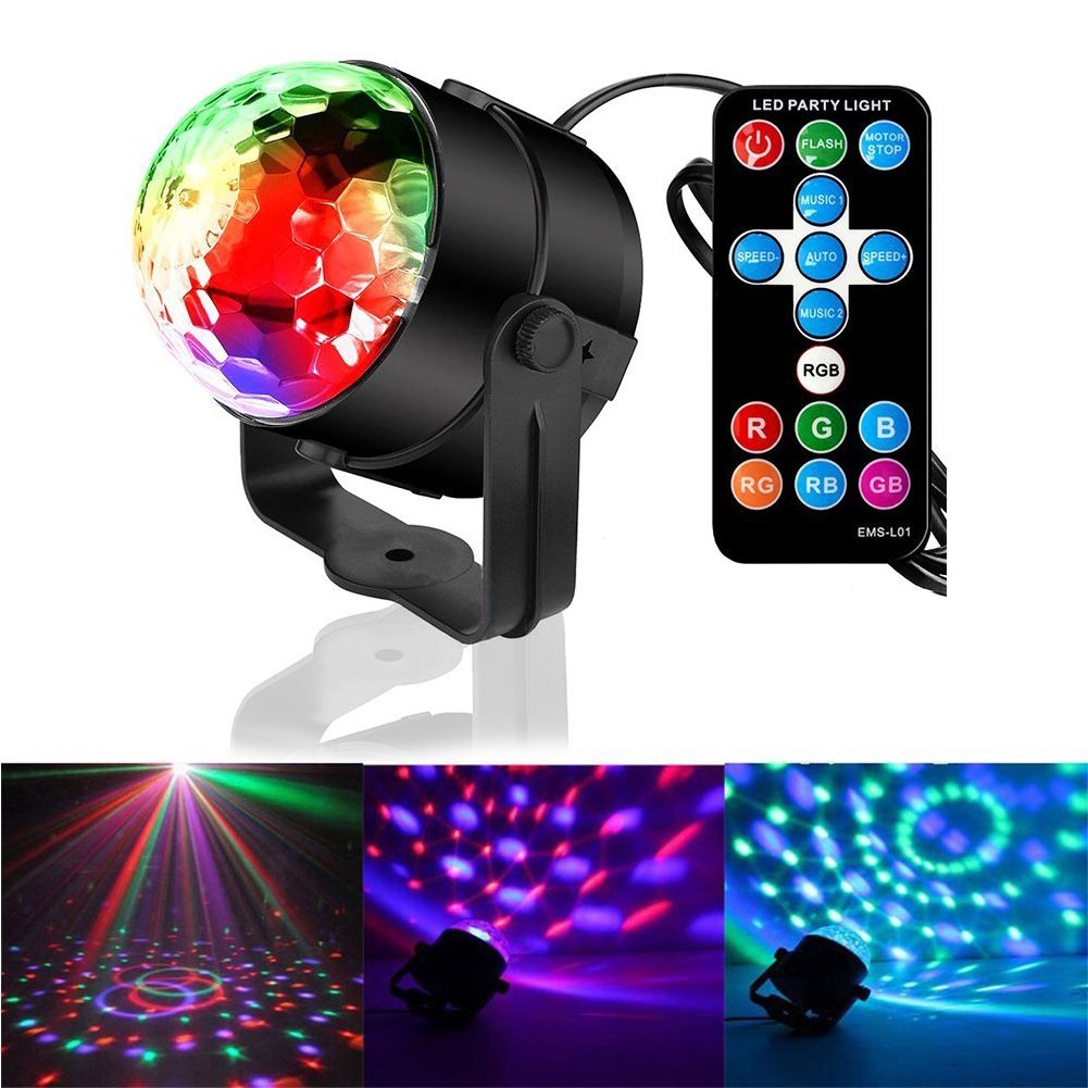 GOSCIEN Mini Luces Discoteca Luz de Fiesta Bola Mágica disco de música