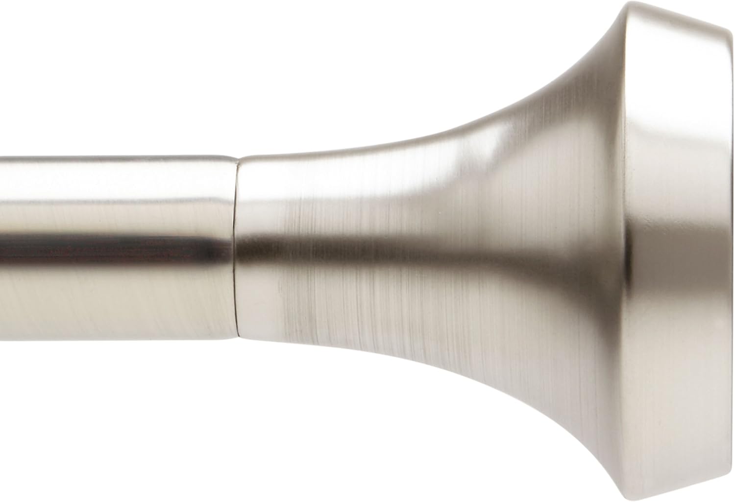 Umbra Ella Drapery Rod, Modern Metal Telescoping Drapery Rod with Trumpet Finials,36"-72", 91-183 cm, Nickel
